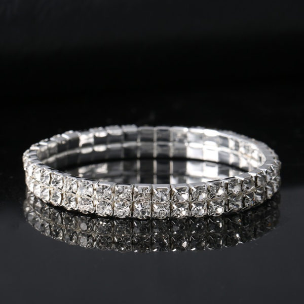 Браслет со стразами для фитнес-бикини (2 ряда)