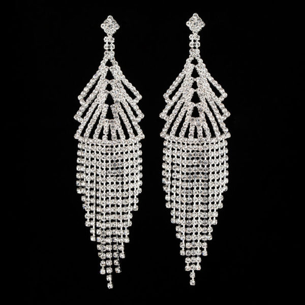 Серьги со стразами для фитнес-бикини EAR-F