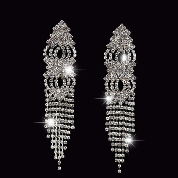 Серьги со стразами для фитнес-бикини EAR-T