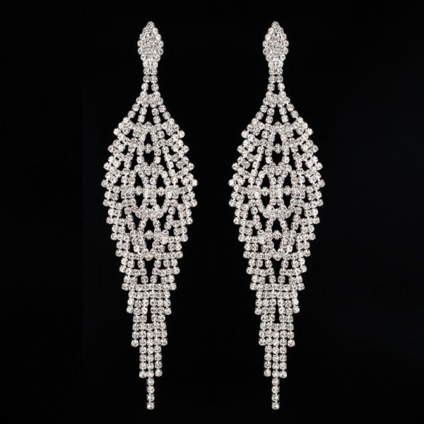 Серьги со стразами для фитнес-бикини EAR-JA