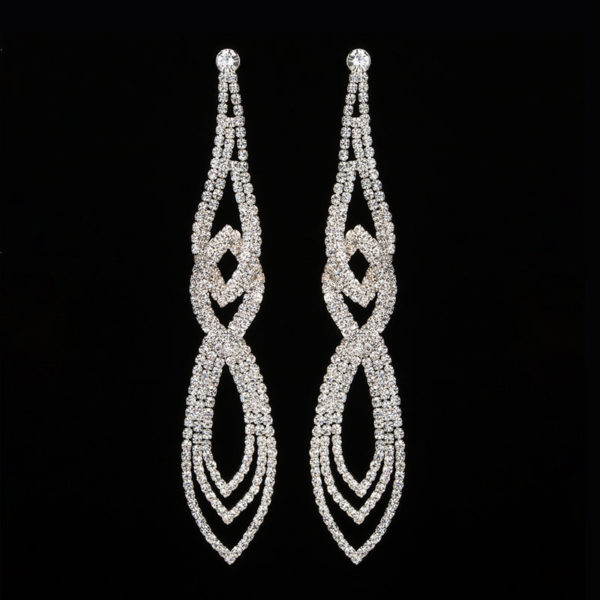 Серьги со стразами для фитнес-бикини EAR-PL